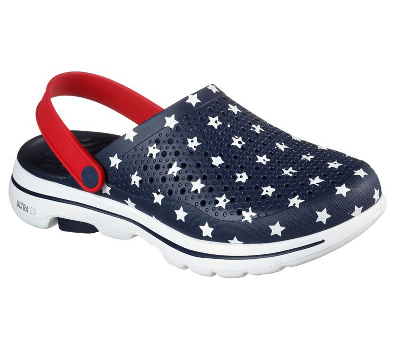 Skechers Herr Marinblå/Röda Sandaler - Cali Gear: Gowalk 5 - Stars And Stripes - Sverige (LHTDF-8625